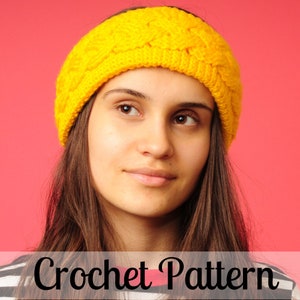 Cabled Headband - Crochet Headband Pattern - Crochet Ear Warmer Pattern - PDF Download