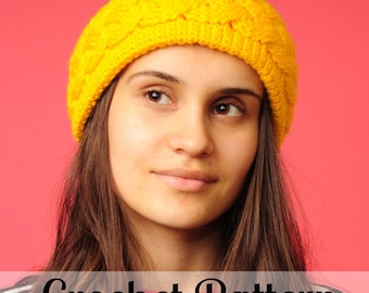 Cabled Headband - Crochet Headband Pattern - Crochet Ear Warmer Pattern - PDF Download