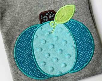 Fall Two Tone Pumpkin Applique, Halloween Pumpkin Patch Applique - Machine Embroidery Files - Digital Download