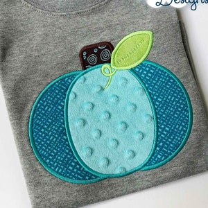 Fall Two Tone Pumpkin Applique, Halloween Pumpkin Patch Applique - Machine Embroidery Files - Digital Download