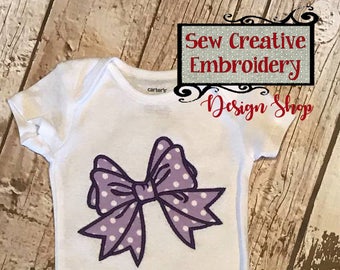Ballet Bow Applique Design Big Bow, Team Bow Applique, Big Hair Bow, Big Bows, Girly Bow - Machine Embroidery Files - Digital Download