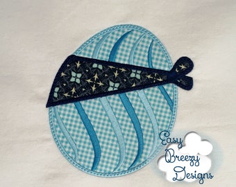 Egg Hunt Applique Design, Easter Applique Design, Easter Egg Applique Design - Machine Embroidery Files - Digital Download