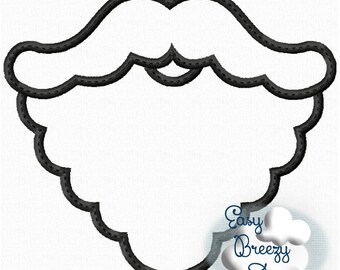 Lumberjack Beard Applique, Woodsman, Santa, Lumberjack Theme Applique Embroidery Design - Machine Embroidery Files - Digital Download