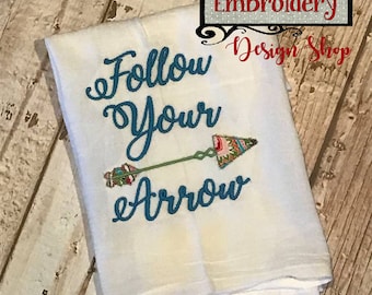 Scribble Arrow Set 1, Arrow Applique Design, Arrow Embroidery Design, Flourish Applique Design - Combination of Embroidered and Appliqued Ar