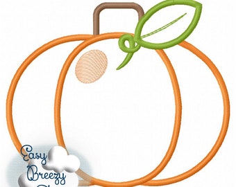 Fall Pumpkin Applique, Halloween Pumpkin Patch Applique - Machine Embroidery Files - Digital Download