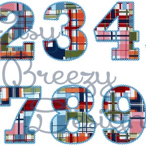 Jesse Numbers - Vintage Applique Numbers - No Other Lettering Included