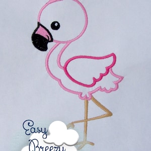 Download Flamingo In Shades Applique Tropical Bird Flamingo Applique Etsy