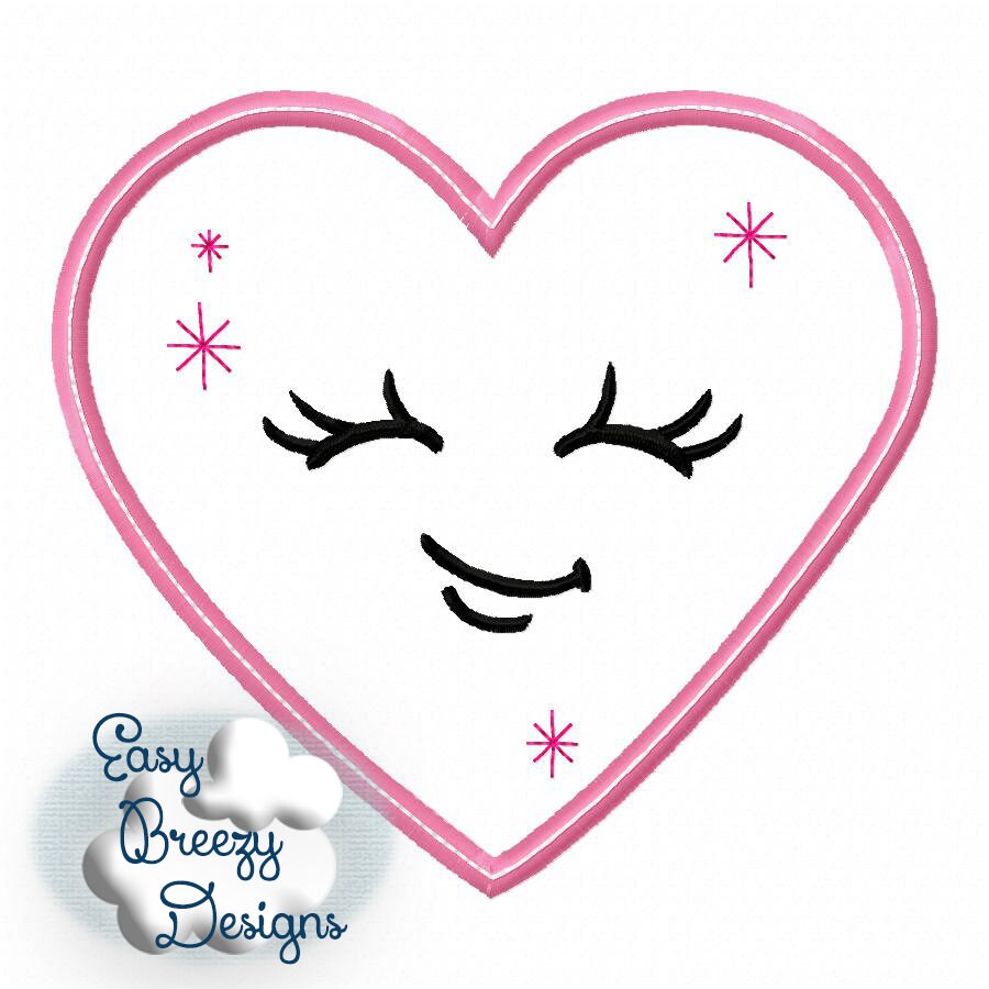 Herz Liebe Applikation Design Herz Emoji Applikation Design Etsy