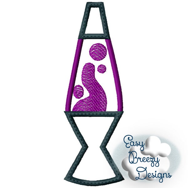 Lava Lamp Groovy Applique Design, Retro Lamp Applique, Hippie Embroidery Design - Download Only - Digital File