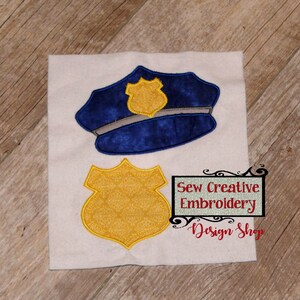 Police Badge Applique - Police Theme - Digital Download Files