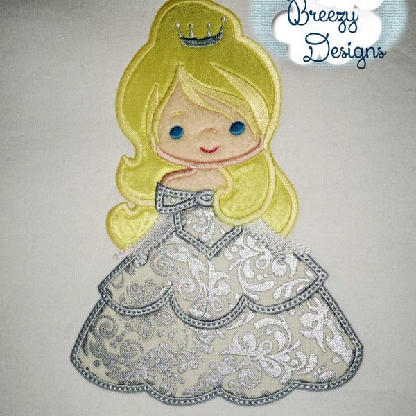 Princess 3 Applique Design, Princess Life, Fairy Tale Applique Design - Embroidery File - Digital Download File