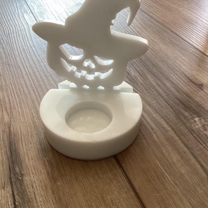 Calabaza blanca con portavelas intercambiable