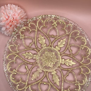 Clear and gold mandala bowl