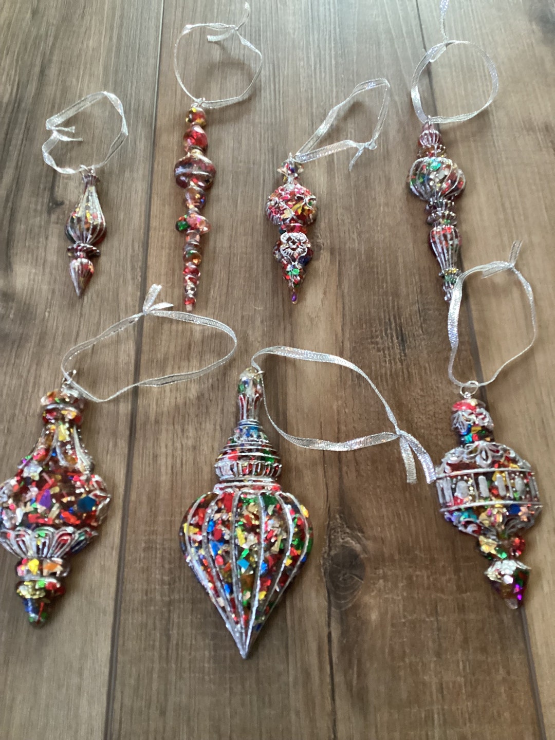 Handmade Victorian Style Christmas Tree Ornaments in Multi Etsy