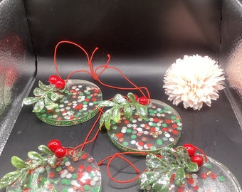 3” set of 4 Christmas ornaments