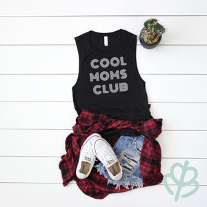 Cool moms club | muscle tank | exercise tank | workout tank | gift for mom | mothers day gift | birthday gift | pregnancy announcement