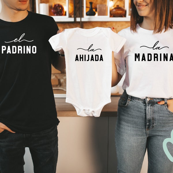 Madrina and Ahijada shirts | Matching godparent shirts | baby shower gift | godchild gift | baptism shirts |  infant bodysuit | goddaughter