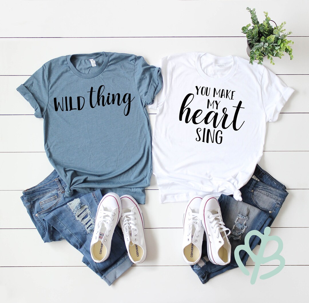 Wild Thing You Make My Heart Sing Matching Couples Shirts - Etsy