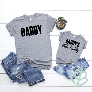 Daddy and daddys little buddy | daddy and son shirts | gift for dad | father's day gift | baby shower gift | matching daddy and son