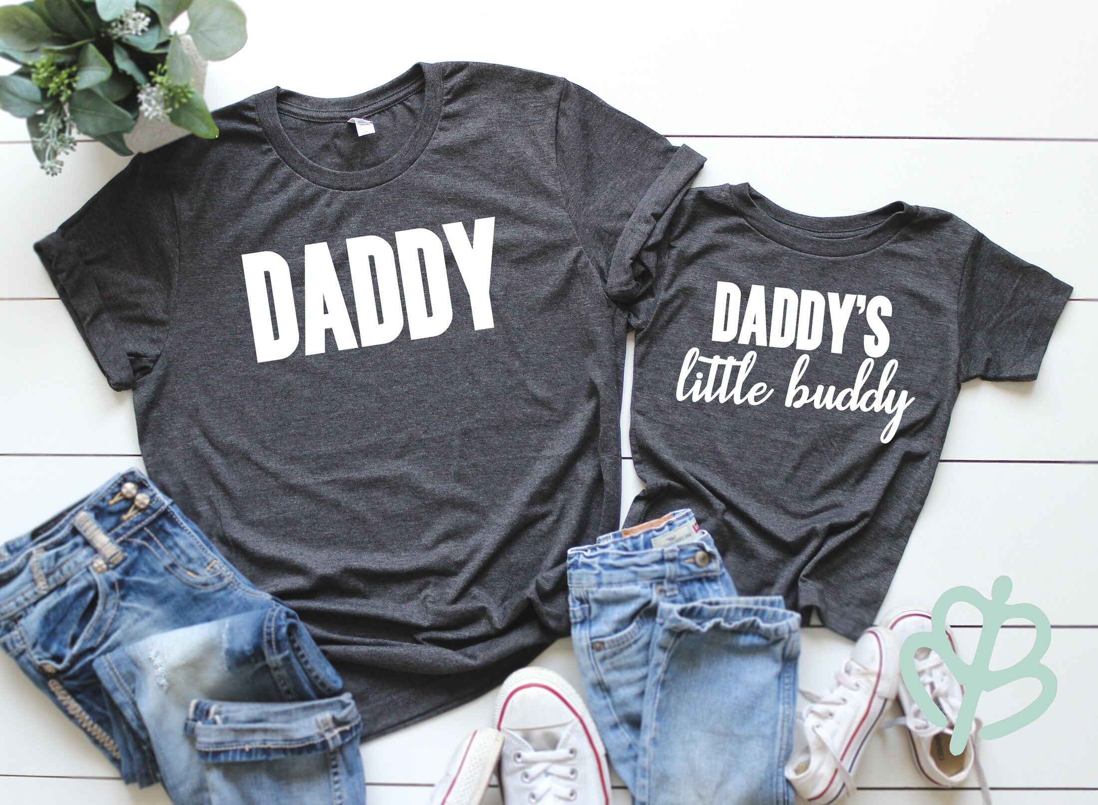 baby shower gift Daddy and daddys little buddy matching father and son shir father's day gift gift for dad father and son shirts