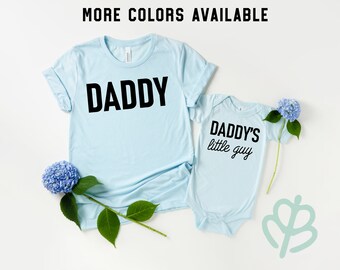 Daddy and daddys little guy | daddy and son shirts | gift for dad | father's day gift | baby shower gift | matching father and son shirts