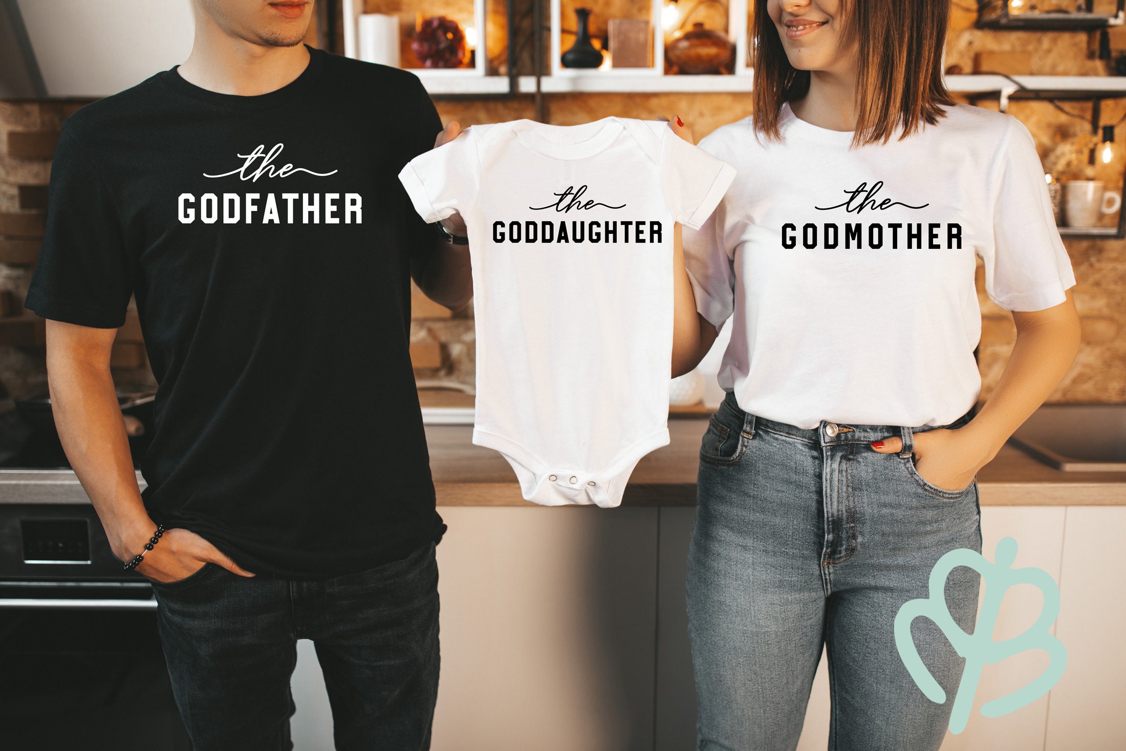 Godmother and Godfather Shirts Matching Godparent Shirts Etsy