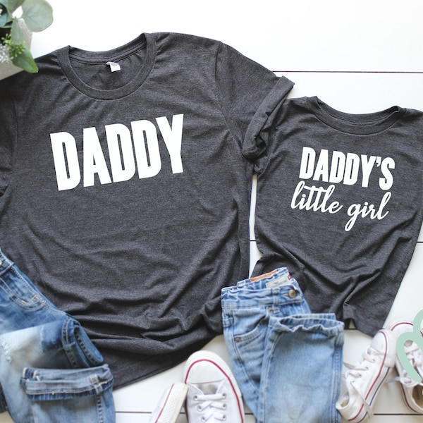 Daddy and daddys little girl | daddy and daughter shirts | gift for dad | father's day gift | baby shower gift | matching daddy and daughter