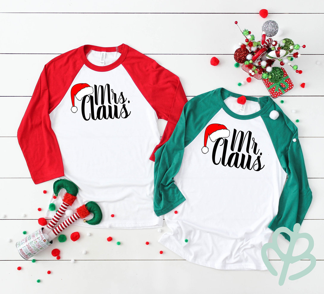 Mr. Claus Mrs. Claus Christmas Couple Shirts Christmas Etsy