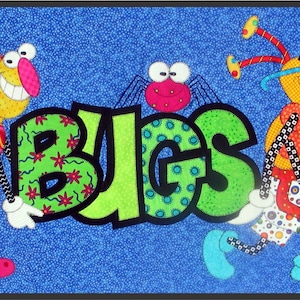Bug Parade Pattern, Block 4 of Snugly Bugly Quilt