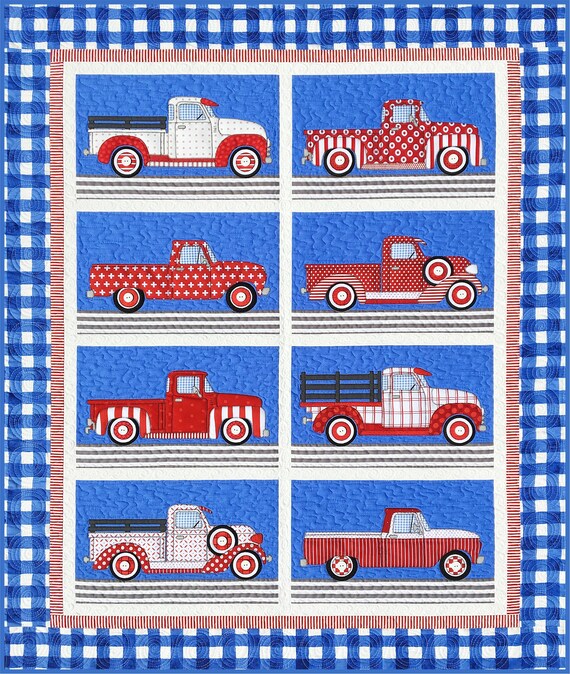 Trucks Quilt Pattern | Etsy
