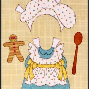 Small Chef Pattern, Block 2 of Sugar & Spice Paper Dolls Quilt
