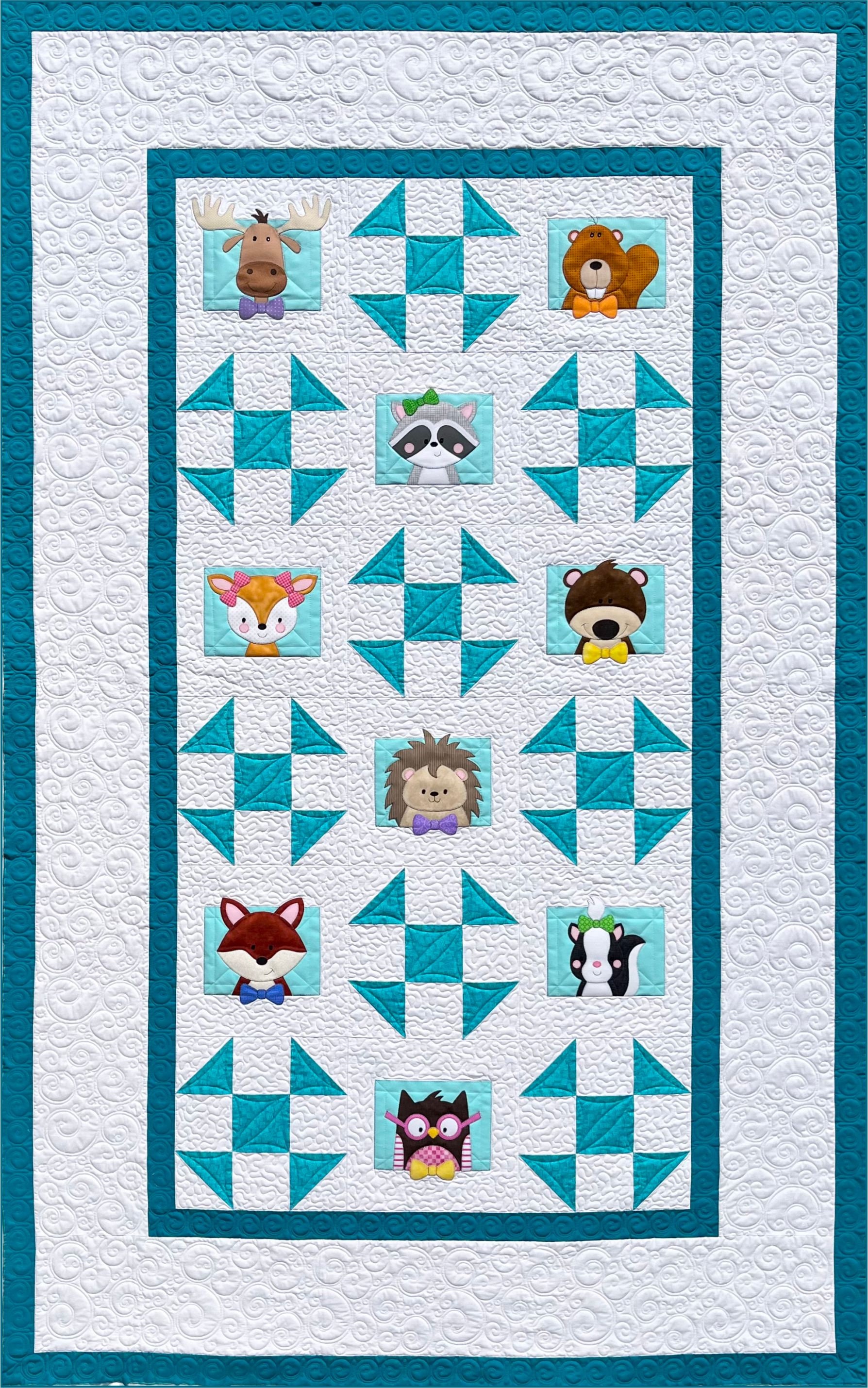 Forest animal quilt sale