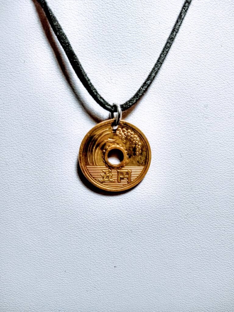 Coin Necklace Japan 5 Yen - Etsy Canada