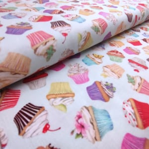 19.50Eur/meter cotton sweet tooth cupcakes blue