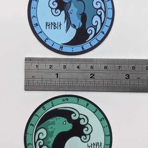 Selkie & Kelpie Stickers, Scottish folklore Designs with Futhark Runes image 4