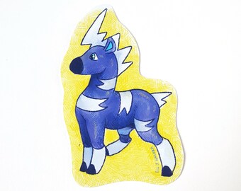 Horse Pokemon: Blitzle Sticker, Gloss Vinyl