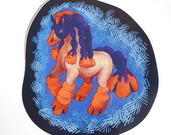 Horse Pokemon: Mudsdale Sticker, Large Gloss Vinyl