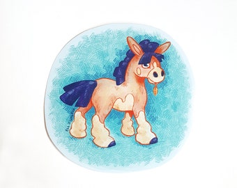 Horse Pokemon: Mudbray Sticker, Large Gloss Vinyl