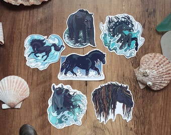 Scottish Folklore Stickers, Kelpie & Water Horses