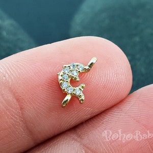 Vergulde kleine Pave dolfijn charme