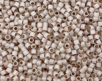 Miyuki Delica Beads, 11/0 DB1452, Pale Peach Silverline, 5 Grams