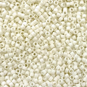 Miyuki Delica Beads, 11/0 DB352, Matte Opaque Cream, 5 Grams