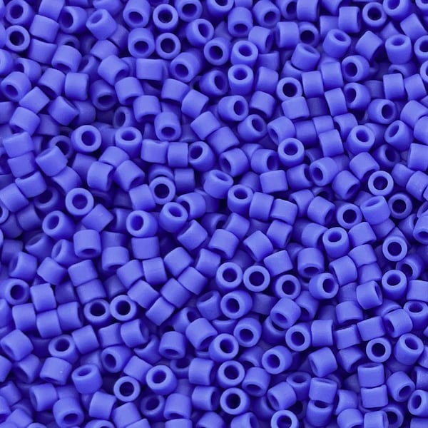 Miyuki Delica Beads, 11/0 DB1588, Matte Opaque Cyan Blue, 5 Grams