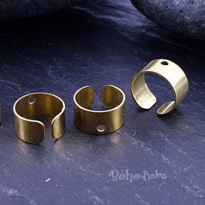 Brass Ear Cuff, Raw Brass Ear Cuff,  Dangle Ear Cuff, Earring Findings, Non Pierce Ear Cuff, Raw Brass Jewelry Component, 14 Pc