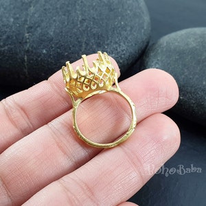 Gold Ring Blank, Cabochon Ring Blank, Gold Plated Ring Blank, Gold Ring, Ring Blank, 1 Pc