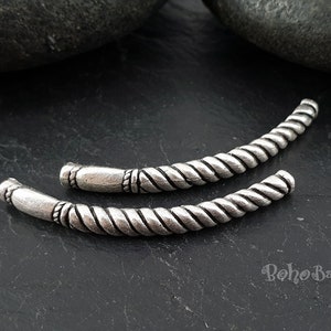 Silver Bar Bead, Silver Curve Bead, Bar Findings, Silver Bar Connector, Tube Spacer, Curve Tube, Beading Tube, Beading Bar, Bracelet Bead
