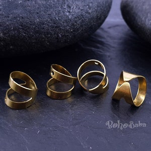 Raw Brass Ear Cuffs, Dangle Ear Cuff, Brass Ear Cuff, Earring Findings, Non Pierce Ear Cuff, Raw Brass Jewelry Components, 10 Pc