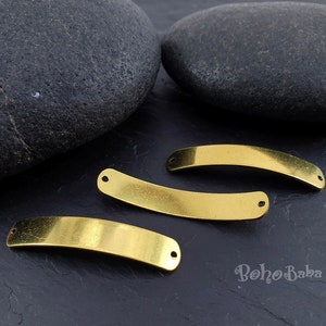Brass Bracelet Blank, Raw Brass Bracelet, Bracelet Blanks, Stamping Blank, Bracelet Connector, Brass Bracelet, Brass Jewelry Findings, 5 Pc