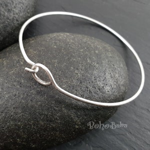 Silver Bangle Bracelet, Silver Bangle, Bangle Blanks, Silver Bracelet, Charm Bracelet, Brass Jewelry Findings, Silver Jewelry, 1Pc