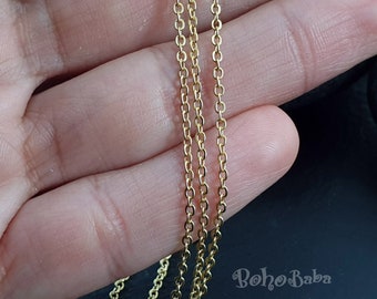 Dainty Gold Chain, Delicate Gold Chain, Link Chain, Cable Chain, 1 Meter, Necklace Chain, Jewelry Supplies, Dainty Chain